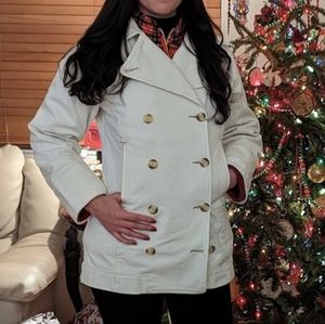 White Double Breasted Coat